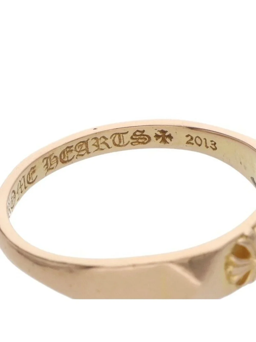 Chrome Hearts 22k Bubblgm Pyramid Pls Bubblegum Plus Gold Ring